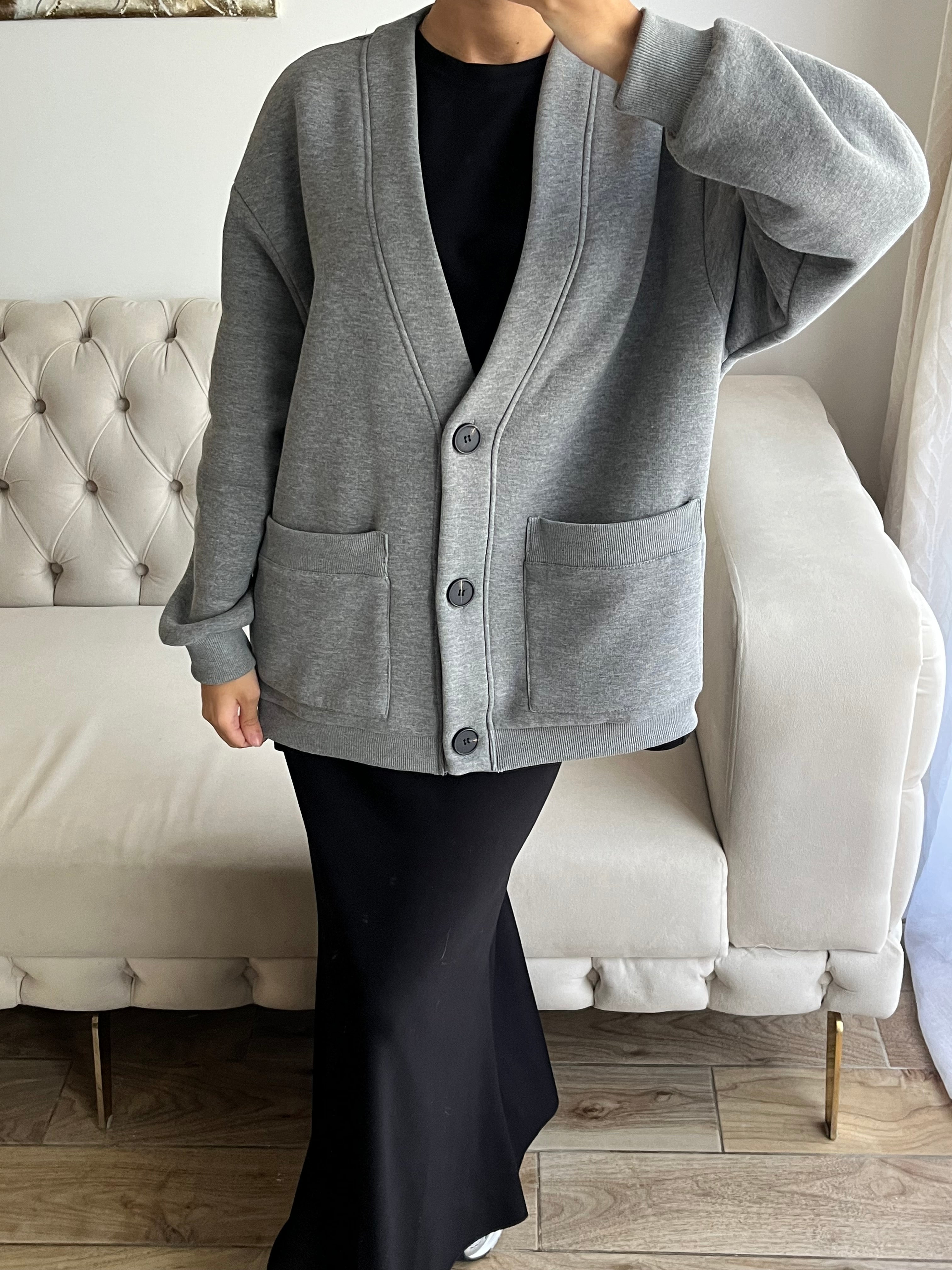 Cardigan BOUTONNÉ gris